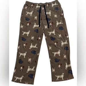(SOLD) Croft & Barrow Men’s Brown Dog Sleep Lounge Fleece Polyester Pajama
